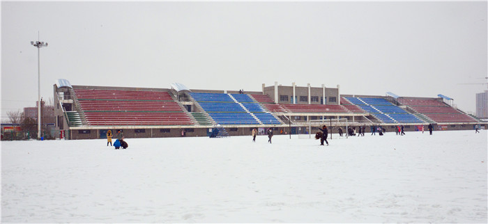 银装素裹足球场